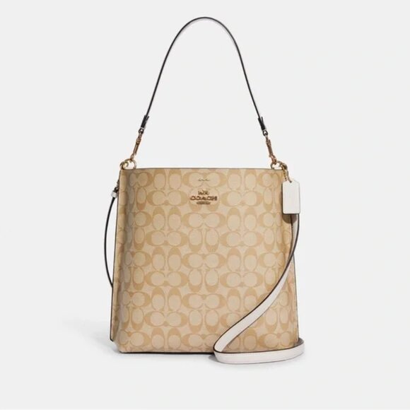 Coach Handbags - Coach Mollie Bucket Bag CA561 in Light Khaki/Chalk